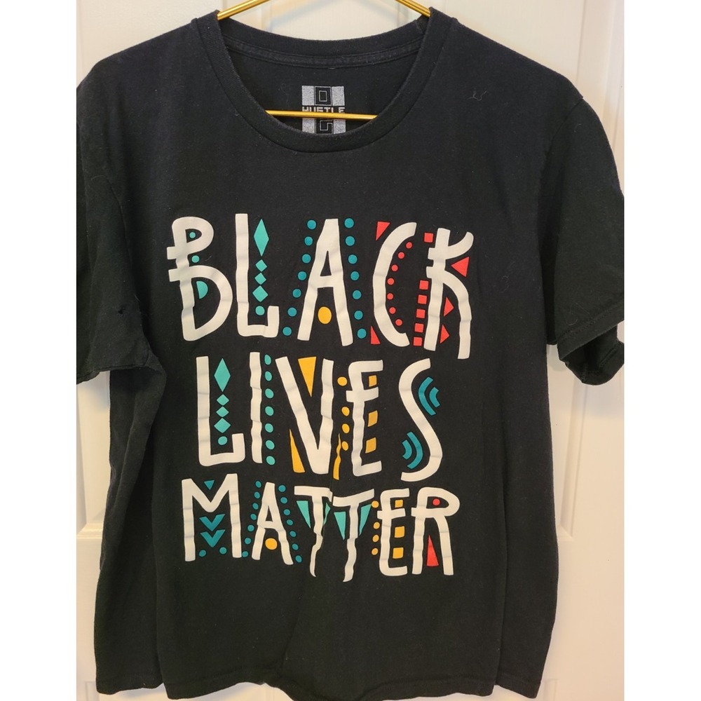 Black Lives Matter T-Shirt Black Short Sleeve XL